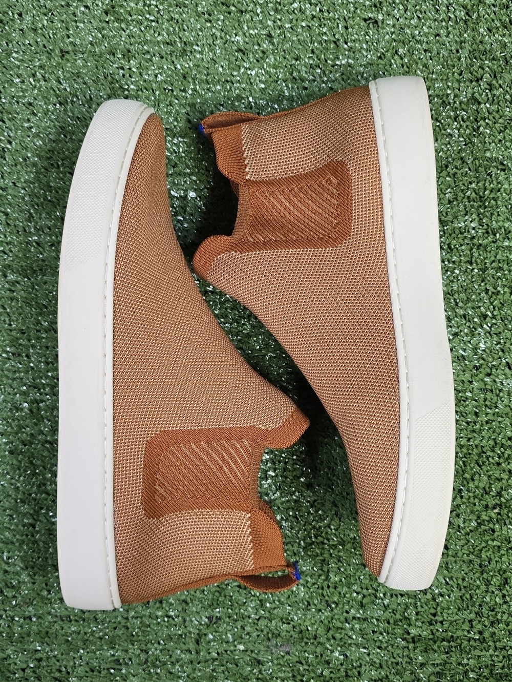 Rothy's The Chelsea Fawn Colorway Stretch Knit Sneaker Boots Size 9 - Picture 10 of 15